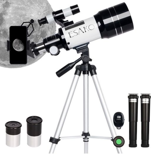 Telescope for Kids & Beginners 70mm Portable Astronomical Telescopes with Height Adjustable Tripod & Phone Adapter Gift for Christmas (FREE POSTAGE)