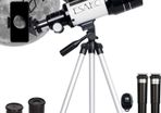 Telescope for Kids & Beginners 70mm Portable Astronomical Telescopes with Height Adjustable Tripod & Phone Adapter Gift for Christmas (FREE POSTAGE)