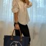 Canvas Tote Bag Navy - BRAND NEW Image 3
