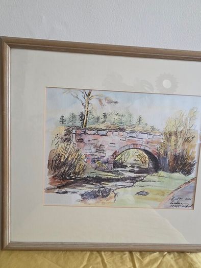 "Bridge at Laragh" Watercolour by Michael Walsh - Signed and dated