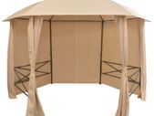 Garden Marquee Pavilion Tent with Curtains Hexagonal 360x265 cm