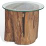 Coffee Table Teak Glass 50x40 cm Image 4