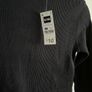 Black long sleeve ribbed top Image 2