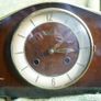 Rare Original Hermle 60s German Mid Century Teak Desk Mantel Chimny Clock By Hermle (the Clock Works Well And Keeps Time) Image 3