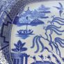 19th Century Willow Pattern Stoneware Platter Image 6