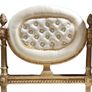 CLEARANCE: PAIR of French Louis XVI style giltwood petite boudoir or slipper chairs circa late 19thC. Image 7