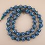 Vintage Venetain Style Thousand Eyes Blue Glass Beads 24 inches Image 2