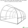 Polytunnel Greenhouse 4x3x2m 12m SquaredPoly Tunnels Gardening Walk In Pollytunnel Tent with Steel Frame (FREE POSTAGE) Image 3