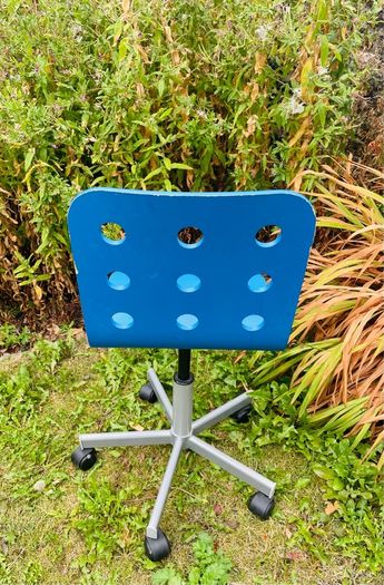 IKEA JULES Junior Childrens Adjustable Swivel Desk Chair Blue
