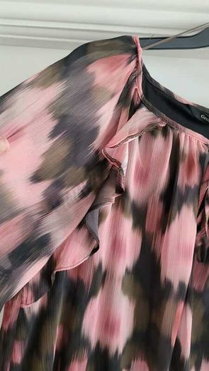 GEORGE khaki and pink print layered dress Sz 14 - Bnwt - Rrp 26 Sterling