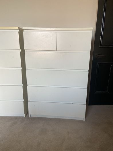 Malm 6 drawer chest of drawers