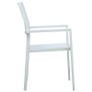 Garden Chairs 4 pcs White Plastic Rattan Look Image 4