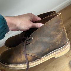Unisex Clarks brown leather boots