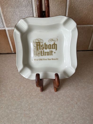 Vintage 2 Asbach Uralt Five Star Brandy Ashtrays