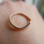 Solid 375 Gold  Yellow Gold 9c, Shadow Band Stacking Wedding Ring 1,3g Image 4