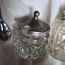 Vintage cut-glass/crystal condiment pieces, Image 3