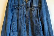 Blue Denim Jacket With Fleece Collar