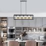 Kitchen Island Pendant Light,5-Light Modern Industrial Hanging lamp with Adjustable Height,Matte Black Frame Vintage Pendant Light Fixtures for Foyer,Pool Table Light, Dining Room,Farmhouse, Club,Bar (FREE SHIPPING) Image 2