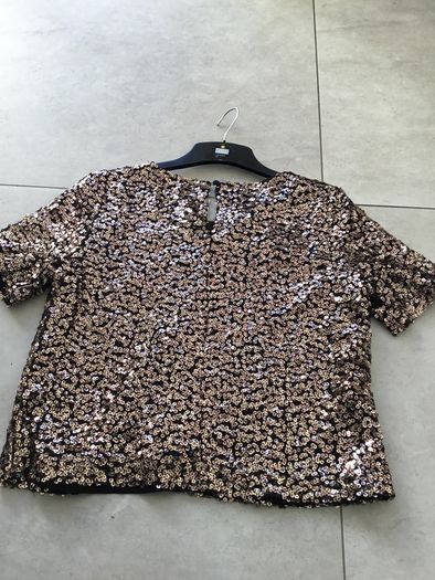 Ladies Topshop gold sequins top. Size 10. Brand New