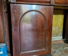 Georgian or Regency period mahogany side board with wine racks