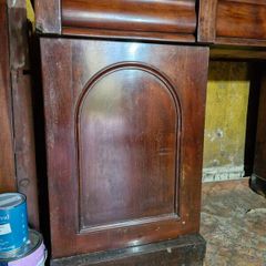 Georgian or Regency period mahogany side board with wine racks