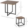 MDF Topped Steel 5-Piece Dining Table w/ 4 Stools Set Black (FREE SHIPPING) Image 4