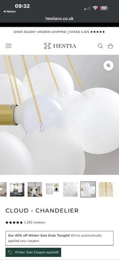 Ceiling Light - Gold