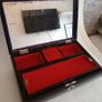 Vintage Large Hand Painted Lacquered Musical Jewelry Box Image 3