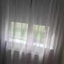 voile curtains with poles x 4 double sets Image 4