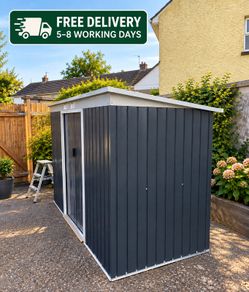 9ft x 4ft Metal Garden Storage Shed Tool House with Sliding Door