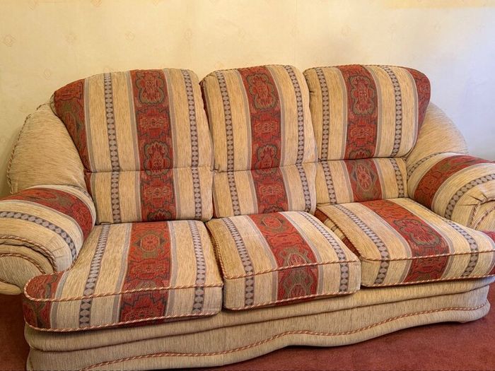 3 seater couch and 2 matching armchairs
