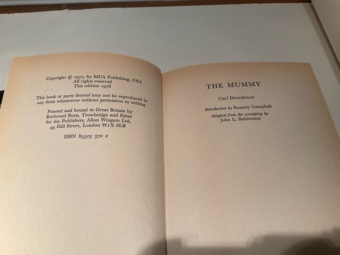 First edition hardback  The Mummy and The Werewolf of London Classic Library of Horror Omnibus Carl Dreadstone