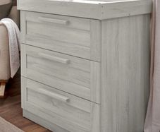 Atlas 3 Drawer Dresser & Changing Unit - Nimbus White