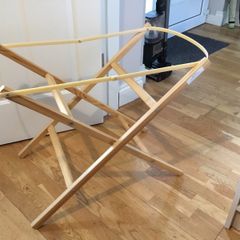 Wooden Moses basket stand.