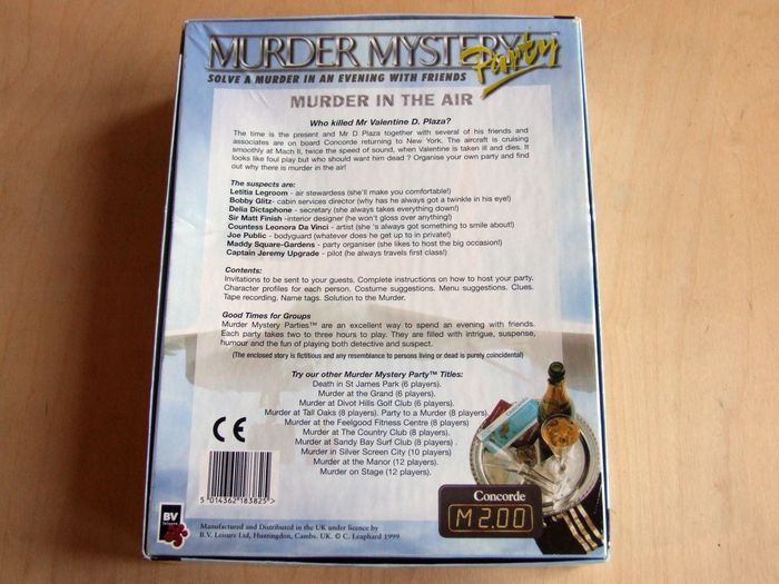 Murder Mystery Party: Murder in the Air
