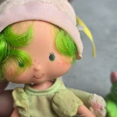 Lime Chiffon with Friend Parfait Parrot Strawberry Shortcake Doll Ccomplete outfit HTF AGC Kenner A.G.C same era as MLP G1 My Little Pony