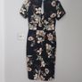OASIS stunning black, green, peach and gold dress Image 2