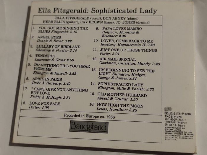 Ella Fitzgerald - Sophisticated Lady Cd