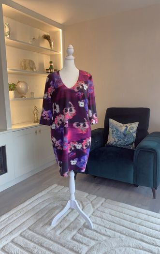 Ladies Purple and Pink Midi Dress by Nissa