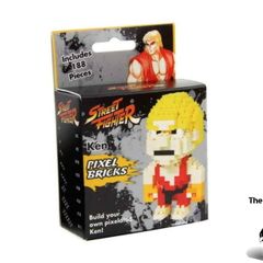Capcom Street Fighter Ken Pixel Bricks Figure  Build Your Own Ken