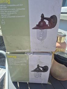 2 Kaltag mains-piwered outdoor wall lights
