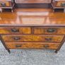 Antique Victorian Walnut Mirrored Vanity Dresser Image 5