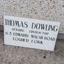 advertising builders sign cork ,hard plastic on plaster board, buyer collects or pays postage thank you Image 5