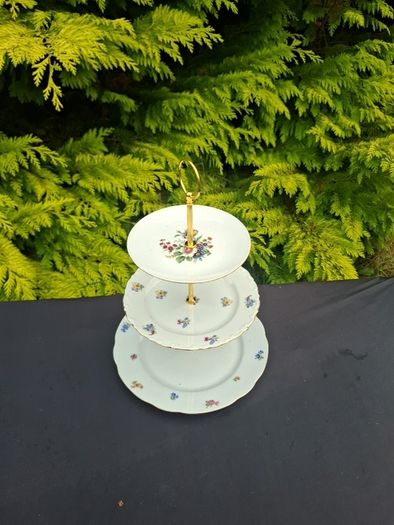 By post only 3 tiers floral cake stand