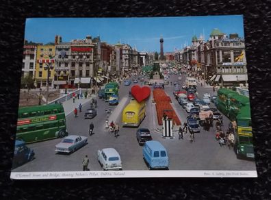 Ireland Postcard : O'Connell Street and Bridge , Showing Nelson's Pillar - A John Hinde Giant Postcard