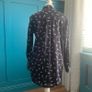 Zara navy & white blouse with knot detail. Oversized. Size S Image 3