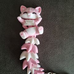 3D printed articulated cat keychain