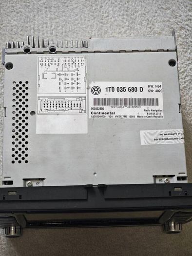 Vw radio from Passat cc