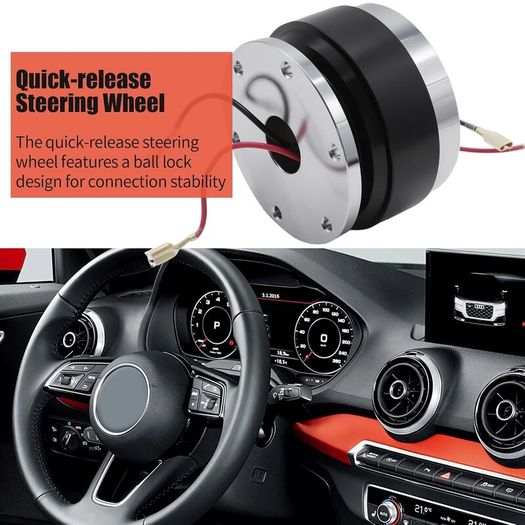 Quick-release Steering Wheel, Aluminum Alloy Adapter, Suitable for 6-Hole Steering Wheel Modifications and Racing Enthusiasts