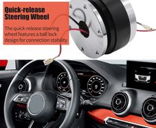 Quick-release Steering Wheel, Aluminum Alloy Adapter, Suitable for 6-Hole Steering Wheel Modifications and Racing Enthusiasts